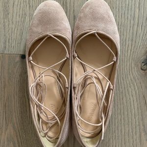 J. Crew Suede Lace-Up Flats